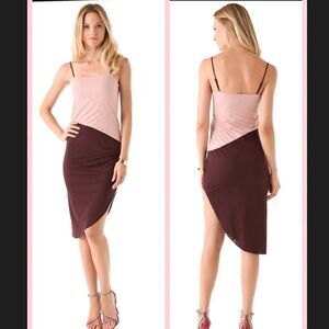 Halston Heritage Color-block Pleated Interlock Dress